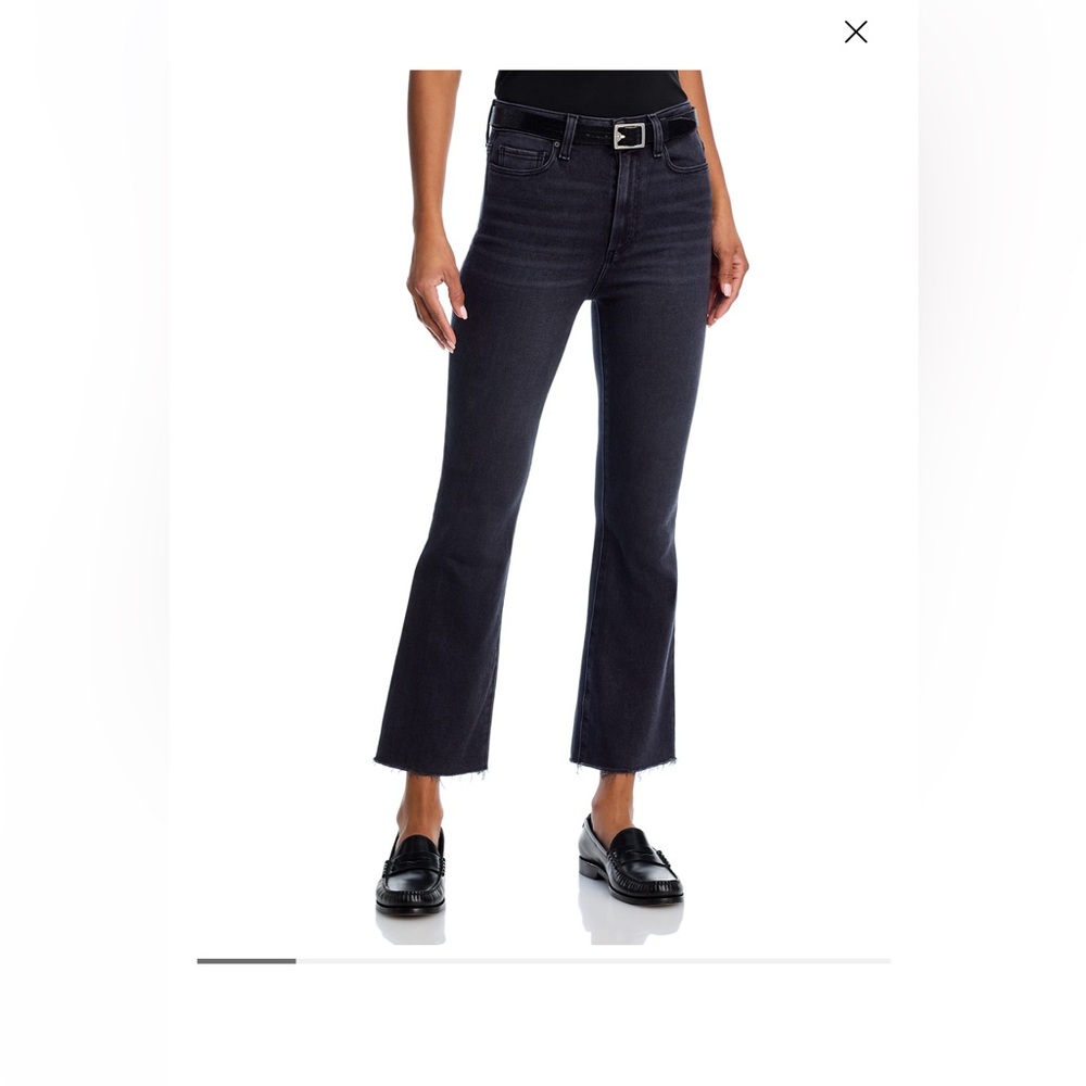 PAIGE Claudine High Rise Ankle Flare Jeans in Black Lotus- BRAND NEW
